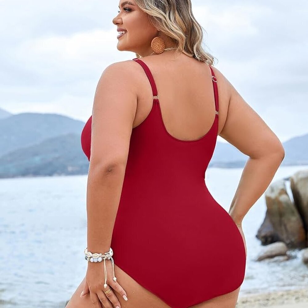 ❤️ Blooming Jelly Plus Size Twist Front One-Piece Swimsuit | Size XXL | NWT - Picture 2 of 4